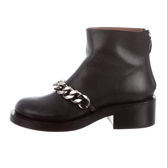 Givenchy Laura Leather Chain Combat Boots - Picture 16 of 16